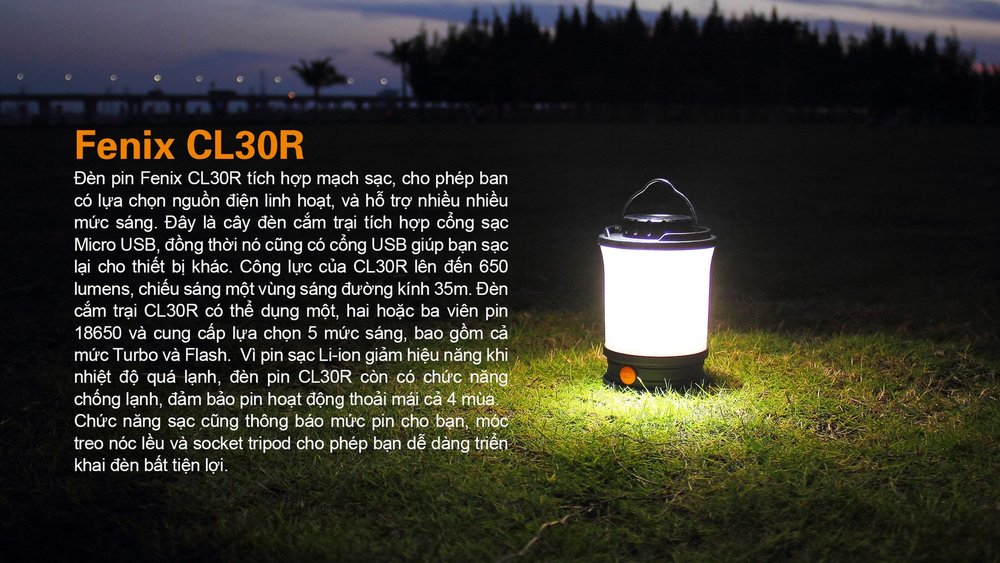 Đèn pin cắm trại CL30R