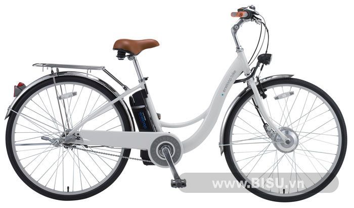 Xe đạp sử dụng pin sạc thương hiệu Eneloop của Sanyo