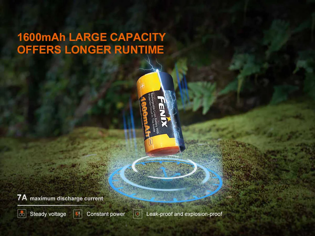 (01 viên) Pin sạc Fenix 18350 - ARB-L18-1600 - 1600mAh - 3.6V