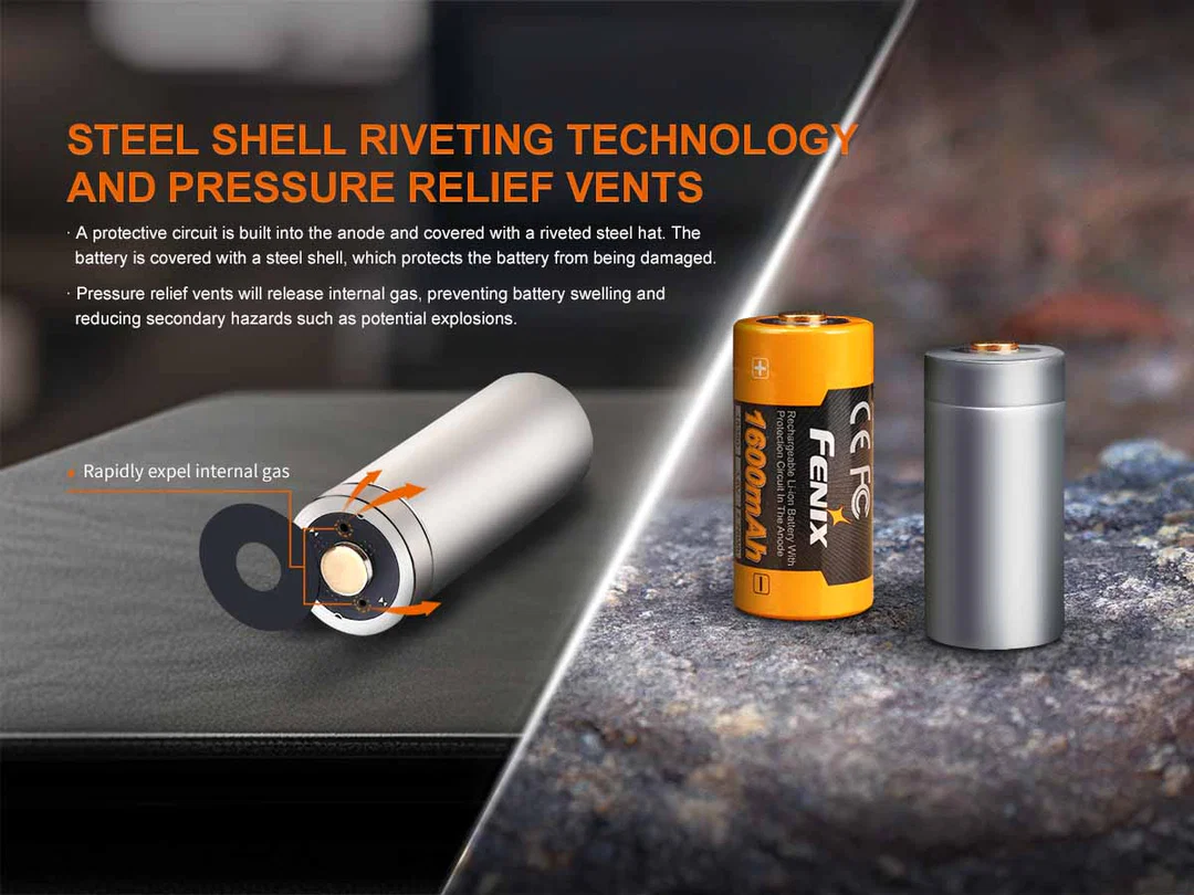 (01 viên) Pin sạc Fenix 18350 - ARB-L18-1600 - 1600mAh - 3.6V