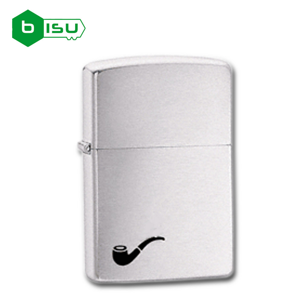 Zippo 200PL - Vỏ Chrome xước hình cái tẩu (Pipe Brushed Chrome)