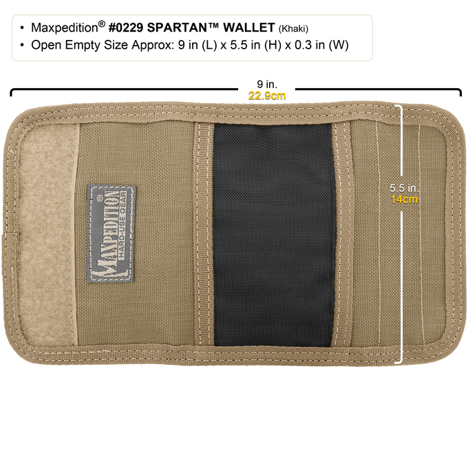 Maxpedition - Ví SPARTAN Wallet (màu Đen, Khaki, Xanh lá cây,Ghi xám - 0229)