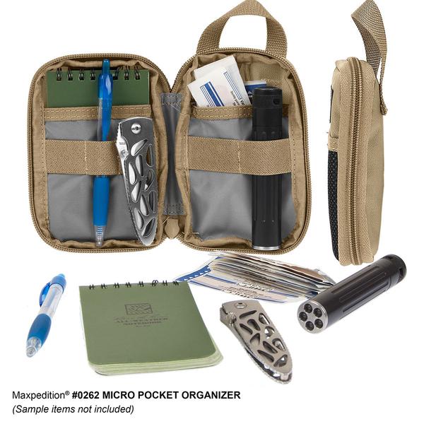 Maxpedition - Túi đựng đồ MICRO POCKET ORGANIZER (Màu Đen, Khaki - 0262)