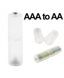 Adapter Soshine cỡ AA (dùng 01 pin đũa AAA chuyển thành 01 pin tiểu AA - Nhựa trắng trong)