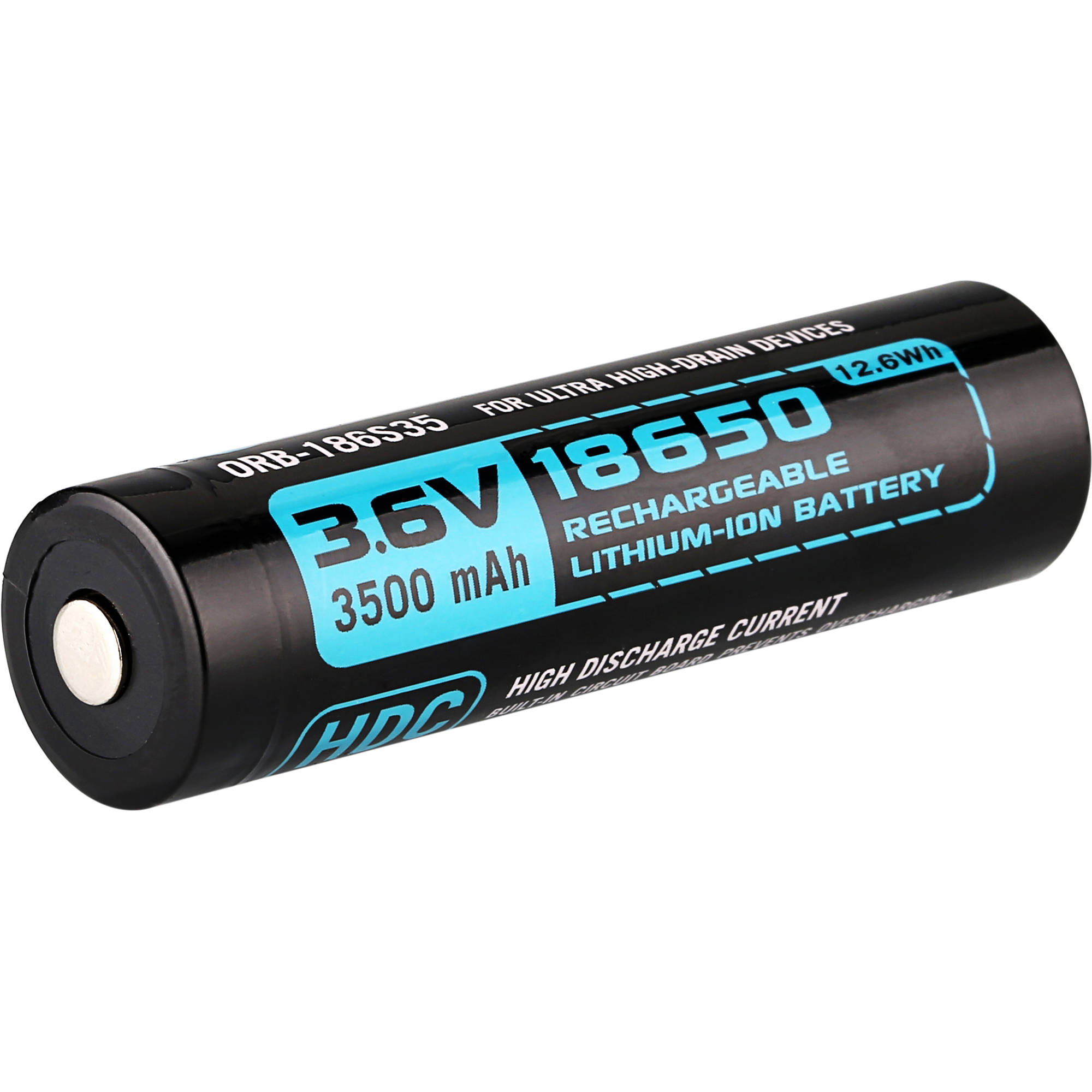 (01 viên) Pin sạc Olight 18650 - 3500 mAh - 3.6V - HDC 10A (ORB-186S35 dùng cho X7 Marauder)