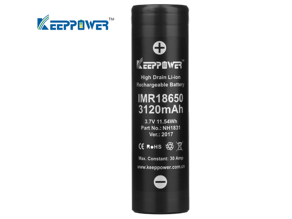 (01 Viên) Pin Sạc Keeppower 18650 - 3120 Mah - 3.7V ( Mã Nh1831 - Dòng Xả Cao 30A)