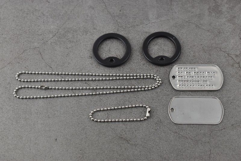 Combo Dogtag - 01 Dây Bi 1M + 01 Dây Bi 12 Cm + (02) Thẻ Trơn Mờ Matte (Hoặc Trơn Bóng Shiny - Tặng Kèm 02 Viền Cao Su Silencer)