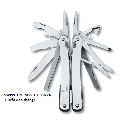 Swisstool Spirit X (3.0224.L - Lưỡi cắt lớn vát nhọn - Bao da)