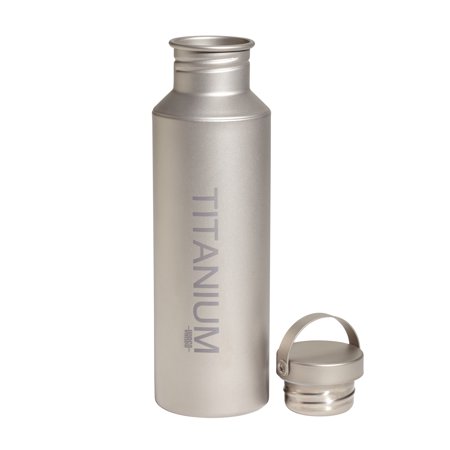 Vargo - Bình nước có nắp rời (T-438 - Màu Titan - 22 Oz/ 650 ml - Titanium bottle water with Ti LID)