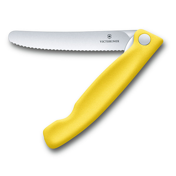 Dao Xếp Victorinox 6.7836.F8B lưỡi răng cưa 11cm màu Vàng