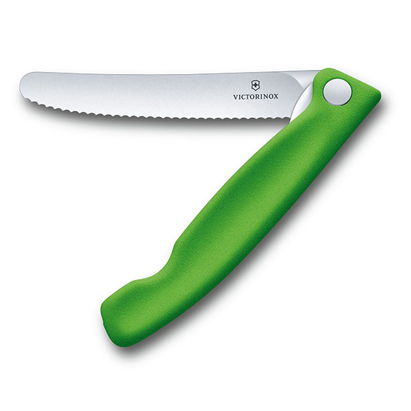 Dao Xếp Victorinox 6.7836.F4B lưỡi răng cưa 11cm màu Xanh Lá