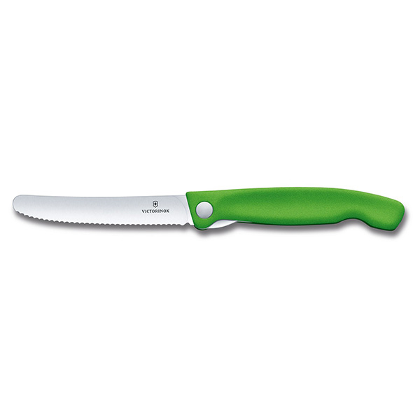 Dao Xếp Victorinox 6.7836.F4B lưỡi răng cưa 11cm màu Xanh Lá