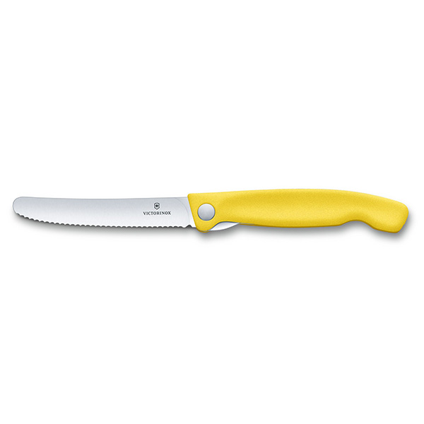 Dao Xếp Victorinox 6.7836.F8B lưỡi răng cưa 11cm màu Vàng