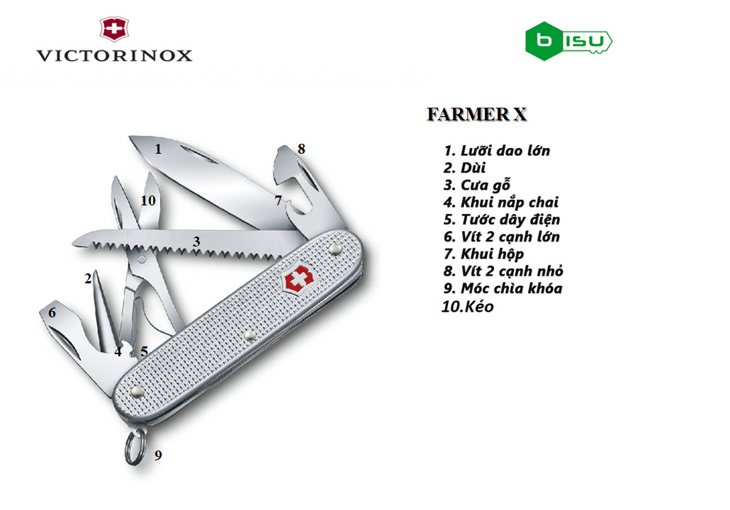 Dụng cụ đa năng Victorinox - 93mm - Farmer X