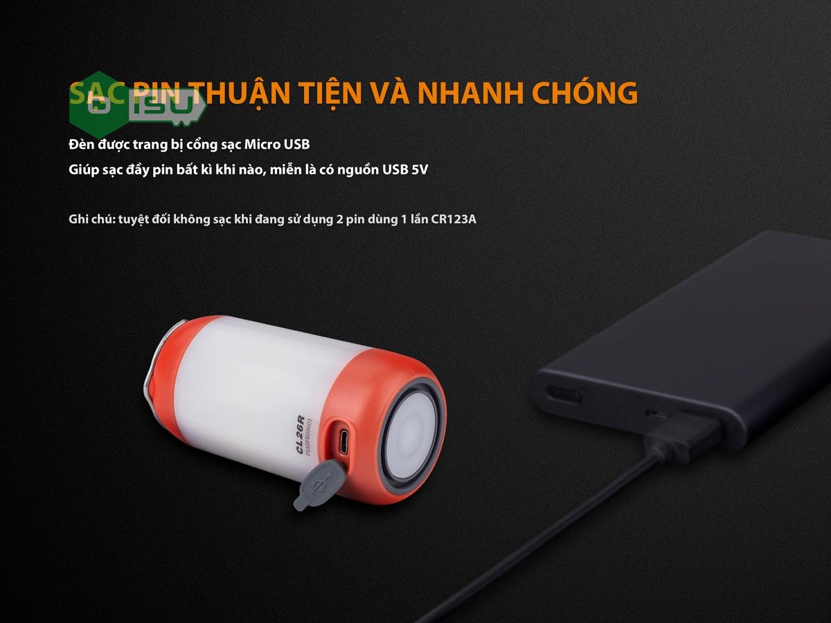 Đèn pin cắm trại FENIX CL26R (400 Lumens) Nhiều màu