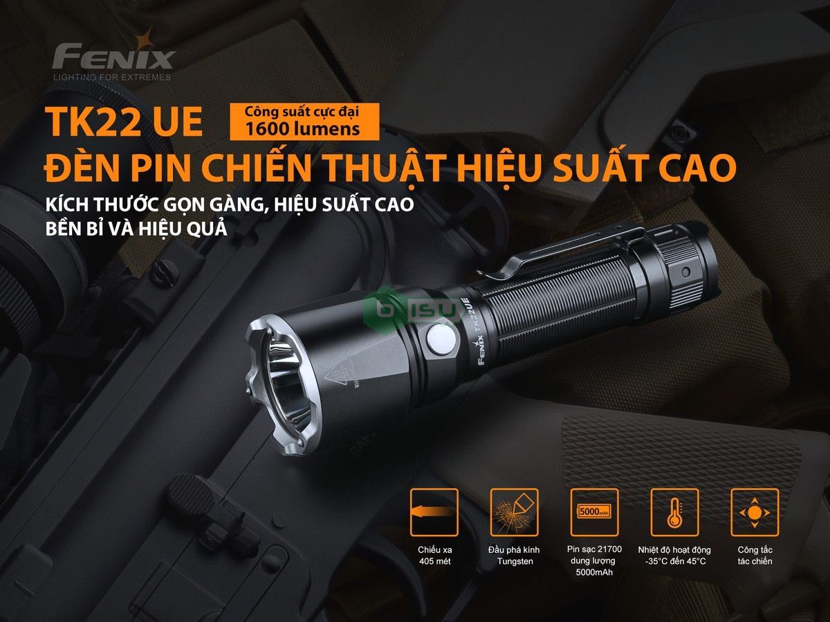 Đèn pin tác chiến FENIX TK22 UE SST40 (1600 Lumens)