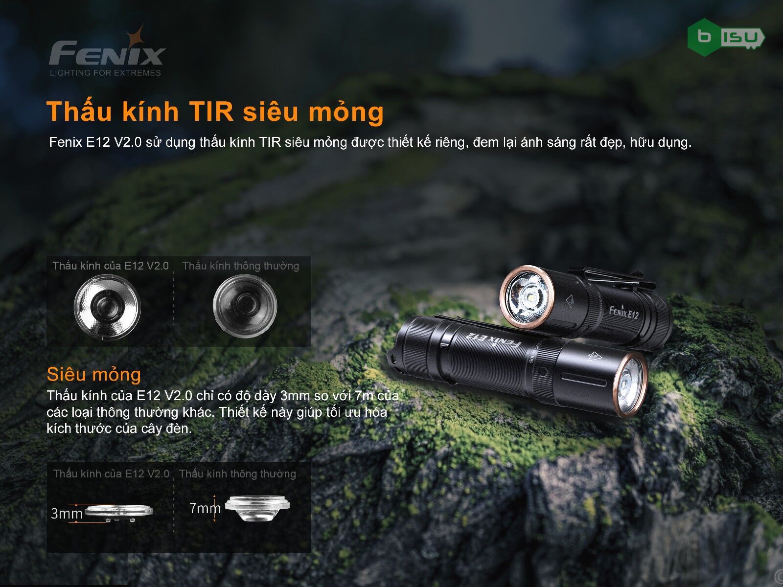 Đèn pin FENIX E12 V2.0 (160 Lumens)