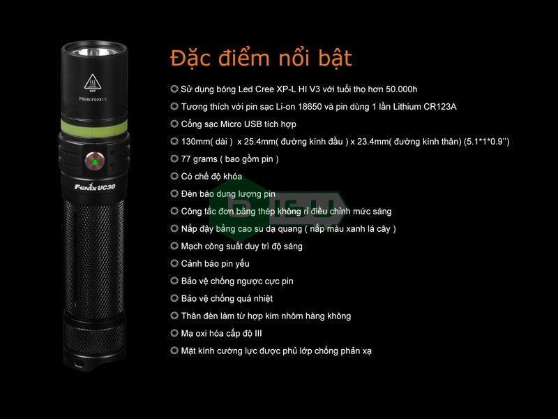 Đèn pin FENIX UC30 Version 2017 (1000 Lumens)