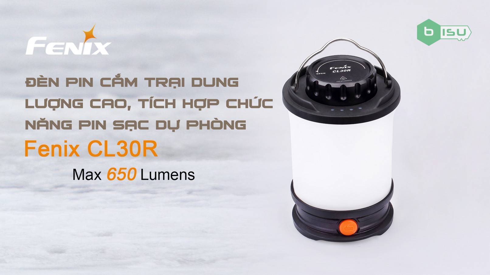 Đèn pin cắm trại FENIX CL30R (650 Lumens)