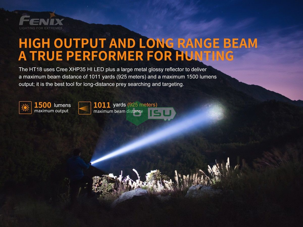 Đèn pin FENIX HT18 Hunting (1500 Lumens)