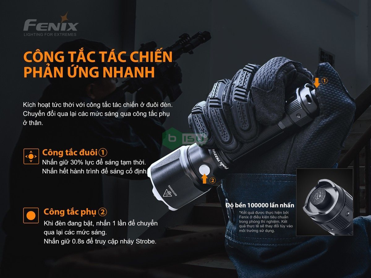 Đèn pin tác chiến FENIX TK22 UE SST40 (1600 Lumens)