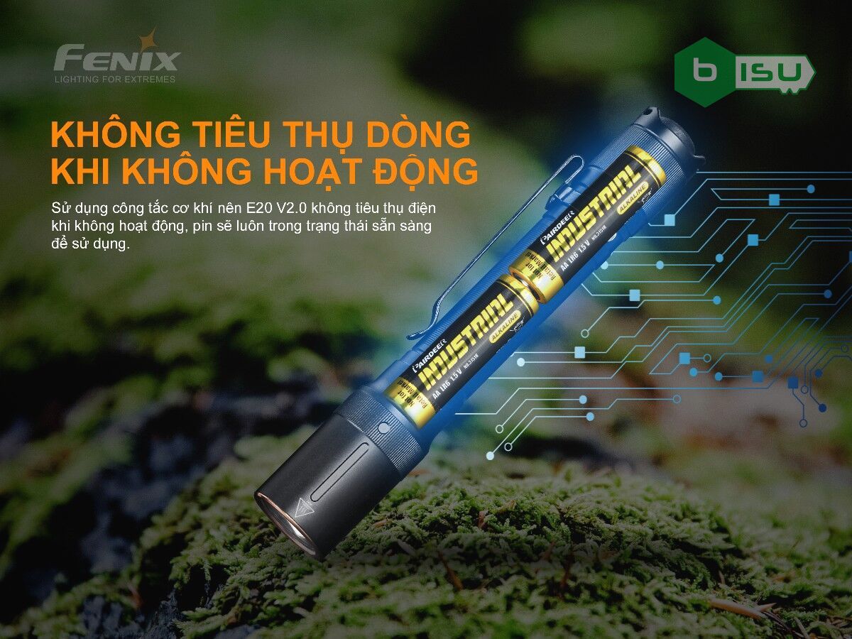 Đèn pin FENIX E20 V2.0 (350 Lumens)