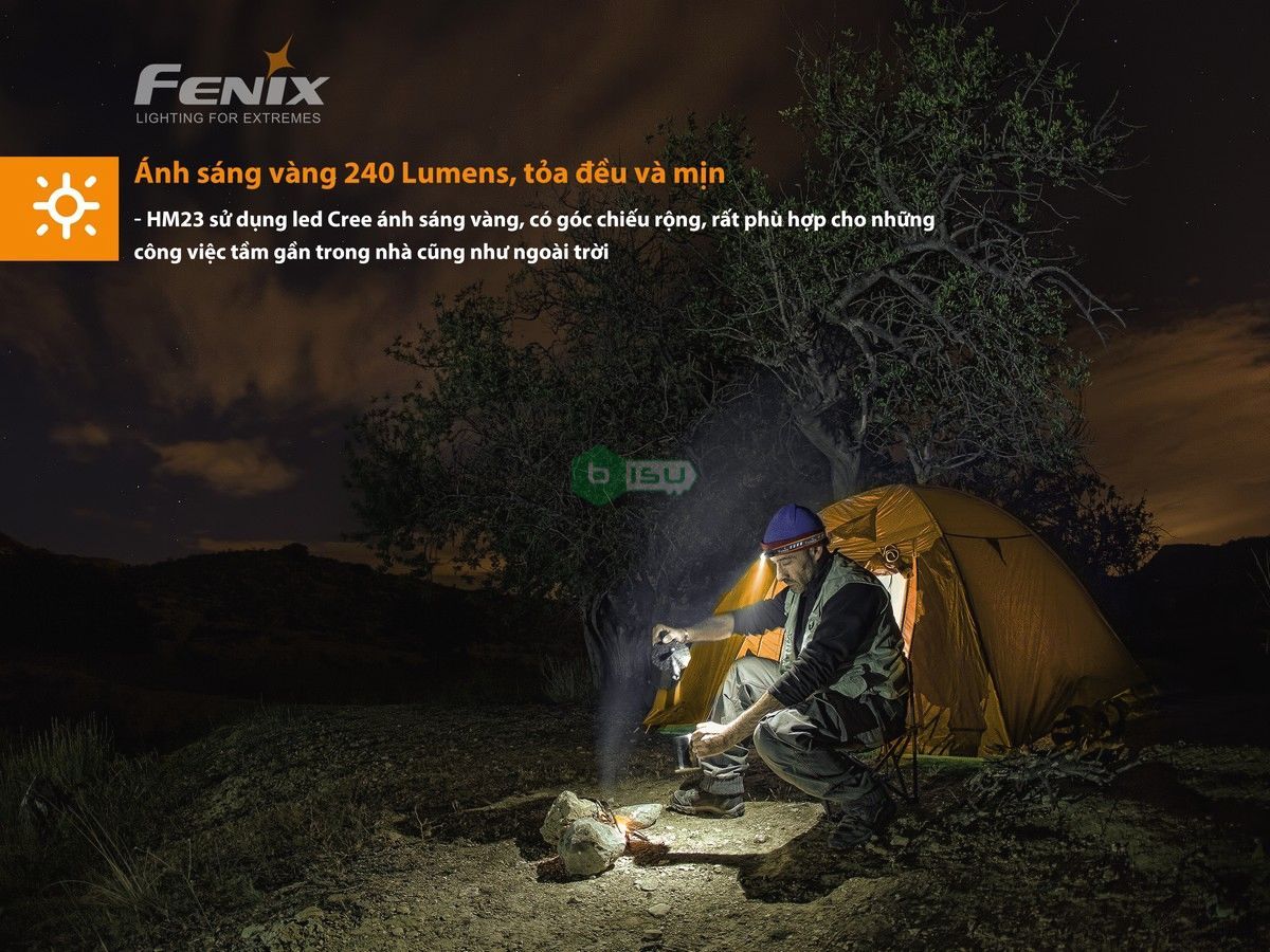 Đèn pin Fenix - HM23 - 240 Lumens (Ánh sáng vàng)