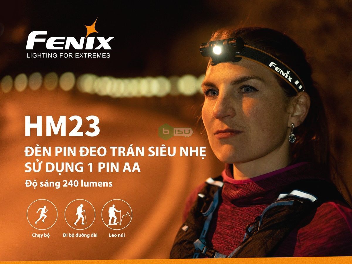 Đèn pin Fenix - HM23 - 240 Lumens (Ánh sáng vàng)