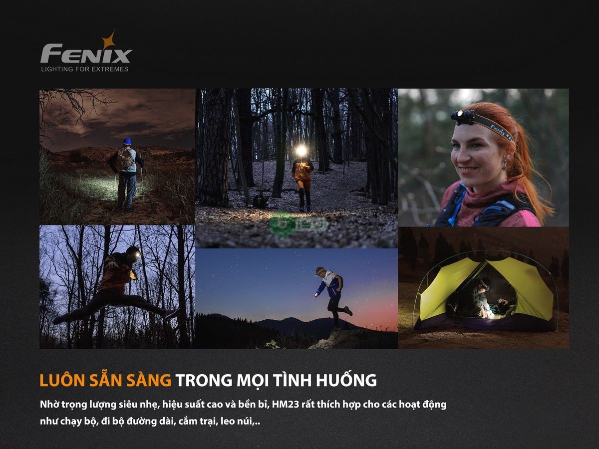 Đèn pin Fenix - HM23 - 240 Lumens (Ánh sáng vàng)