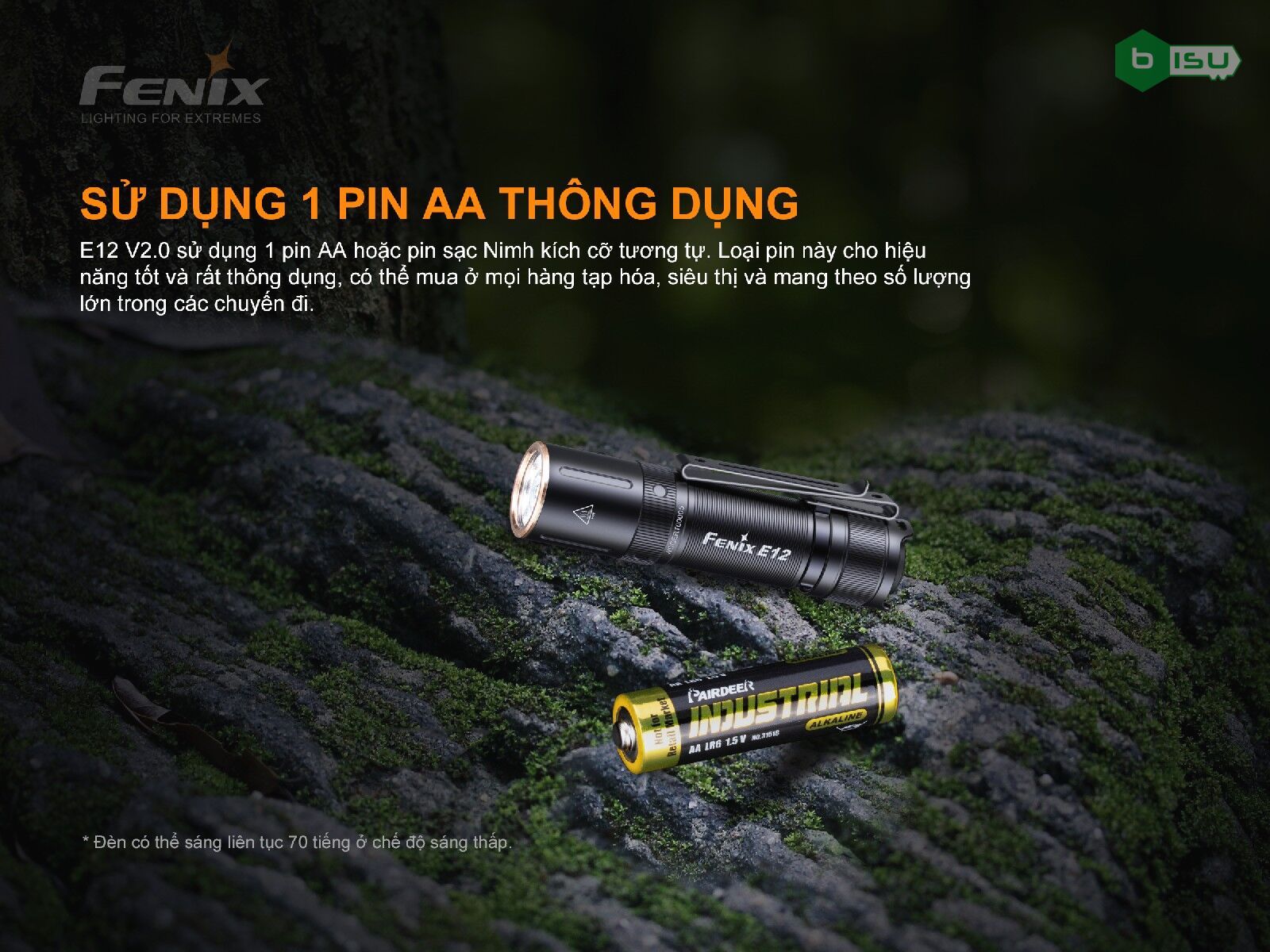 Đèn pin FENIX E12 V2.0 (160 Lumens)