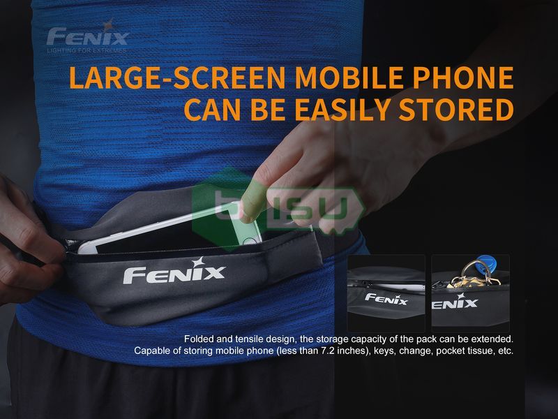 Phụ kiện Fenix - AFB-10 - Túi đeo bụng Sports Fanny Pack (Màu Ghi xám - Grey)