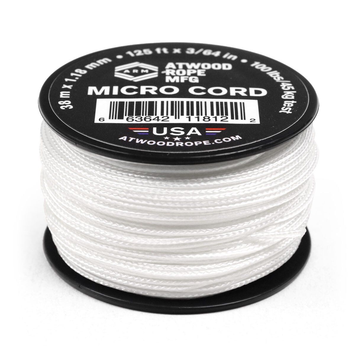 Atwood Rope - Dây Micro cord cuộn 38m màu Trắng