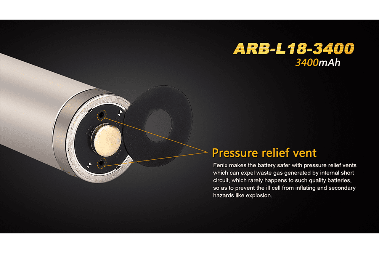 (01 viên) Pin sạc Fenix 18650 - ARB-L18-3400 - 3400 mAh