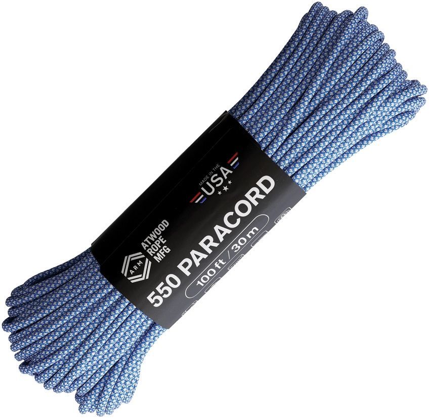 Atwood Rope - Dây Paracord 550lbs cuộn 30m màu Blue and White diamond