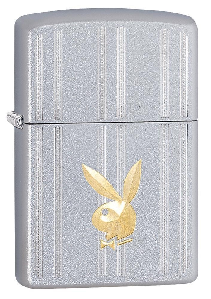 Zippo 29777 - Playboy Bunny, Brass Logo, Satin Chrome