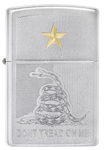 Zippo 49309 - Don’t Tread On Me, Satin Chrome Finish