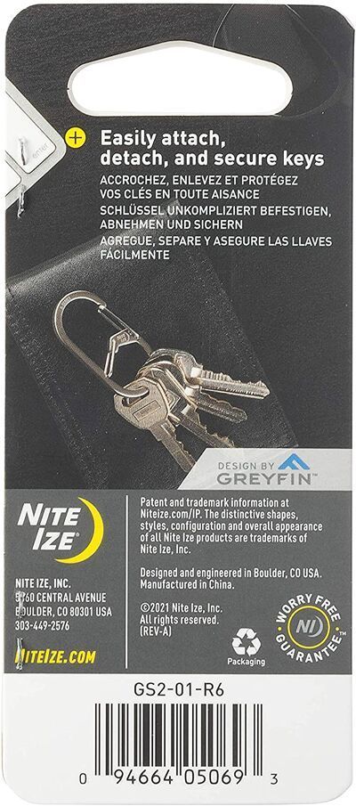 Nite Ize GS3-01-R6 G-Series Dual Chamber Carabiner màu đen #3