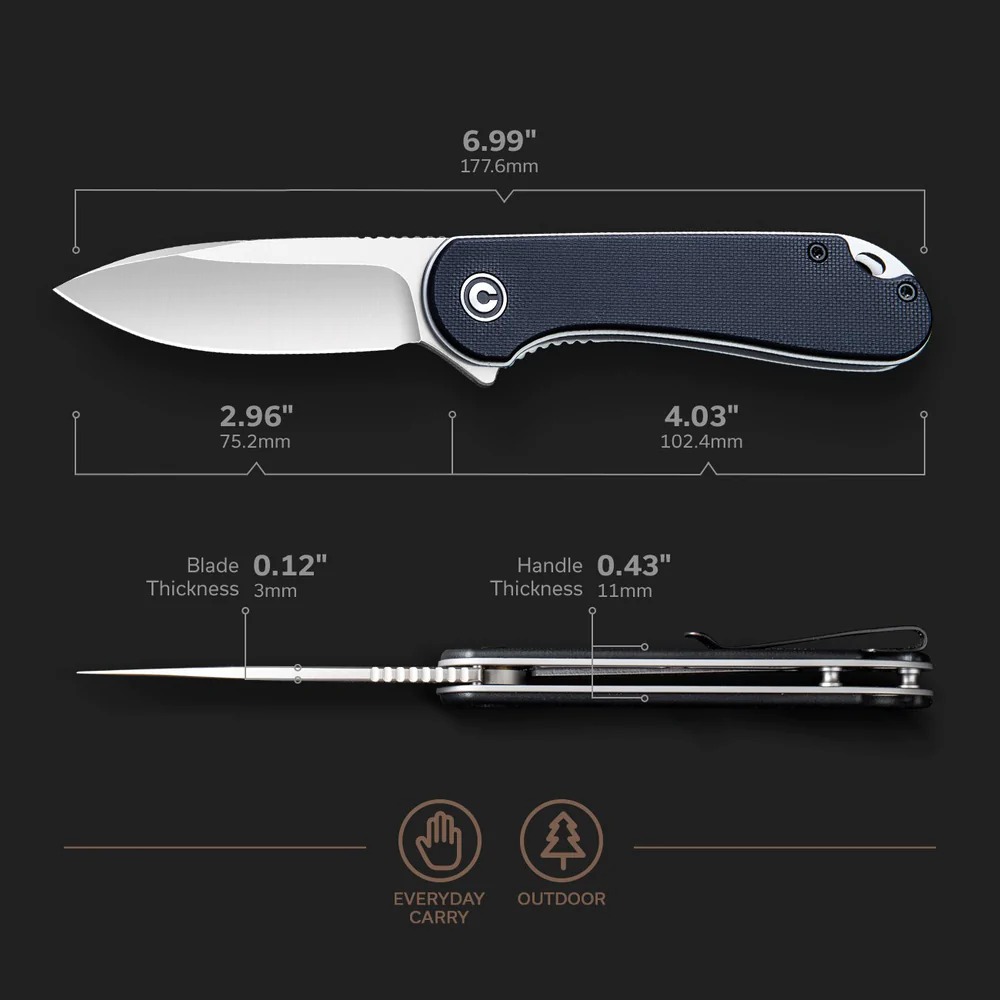 Civivi Elementum Linerlock Black G10