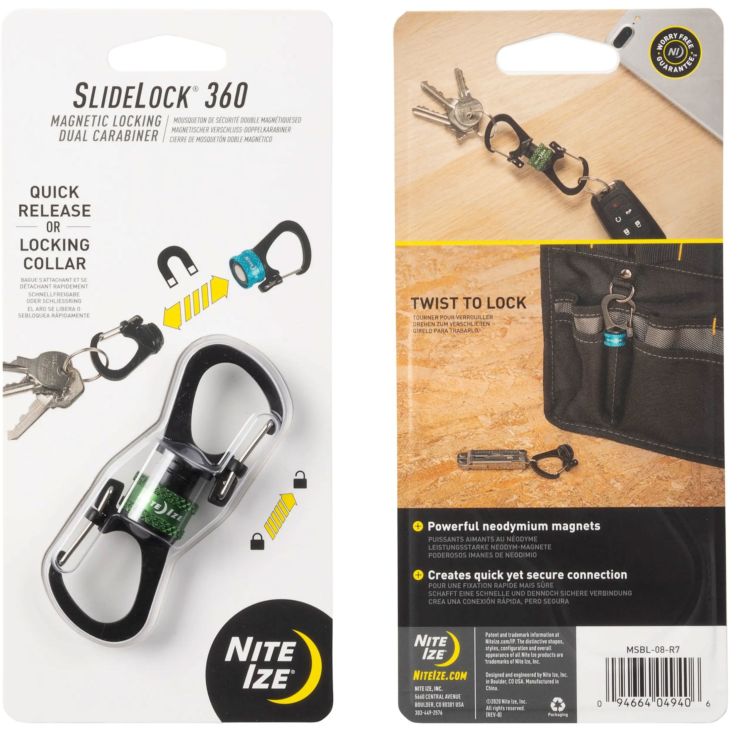 Nite Ize - Móc khóa MSBL-08-R7 Slidelock 360