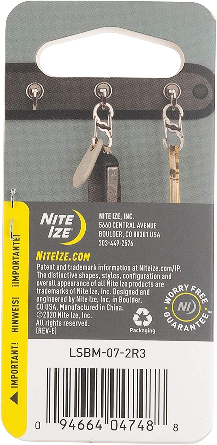 Nite Ize - Móc khóa LSBM-07-2R3 - S-Biner Microlock pack 2