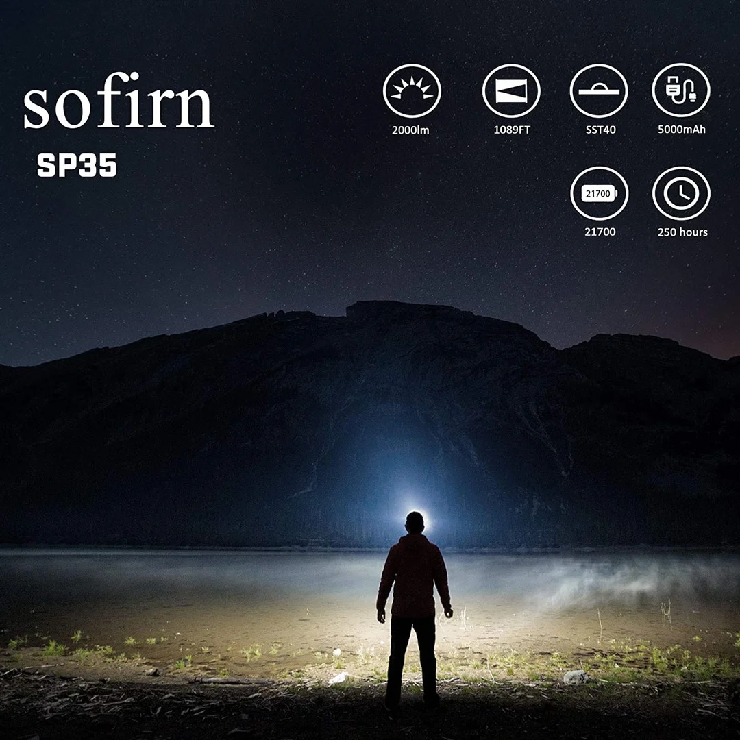 Đèn pin SOFIRN SP35 nhiệt màu 6500k (2000 Lumens)