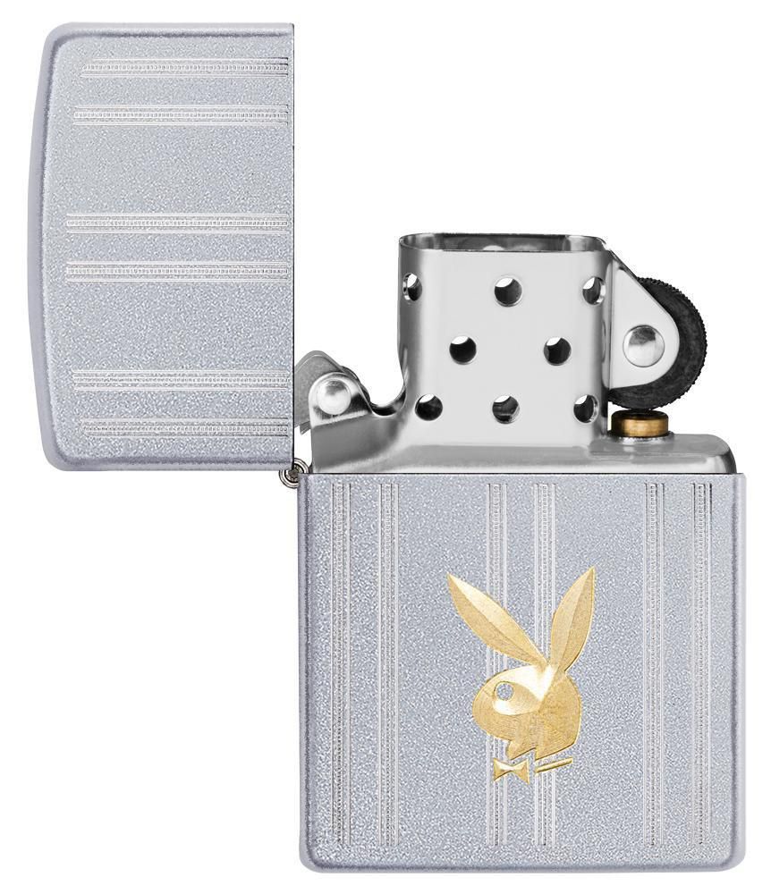 Zippo 29777 - Playboy Bunny, Brass Logo, Satin Chrome