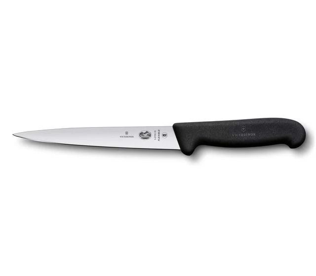 Victorinox - Dao Bếp Phi Lê Victorinox 5.3703.18 Cán Đen, Lưỡi Dài 18cm