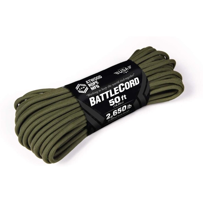 Atwood Rope - Dây Battle Cord 2650lbs cuộn 15m màu OD Green