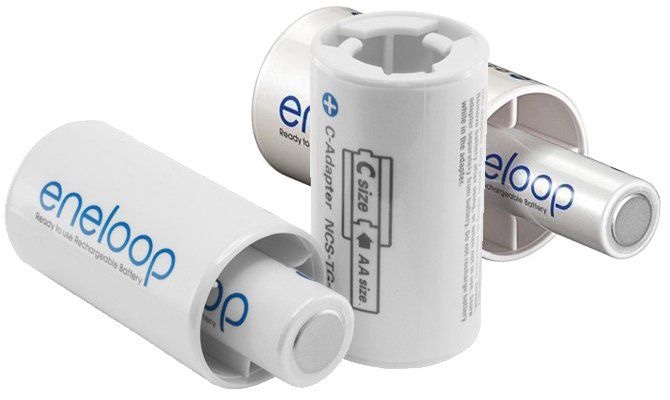 Adapter Eneloop Trung C (Dùng 01 Pin Tiểu Aa Chuyển Thành Pin C)