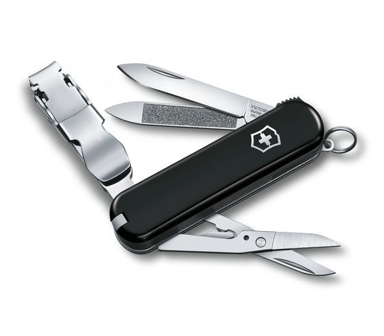 Phụ kiện Victorinox - Nail Clipper 580 Black (Bấm móng tay kèm Kéo - Vỏ Đen)