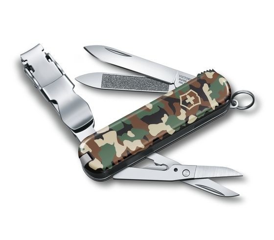 Phụ kiện Victorinox - Nail Clipper 580 Camouflage(Bấm móng tay kèm Kéo - Vỏ Camo)