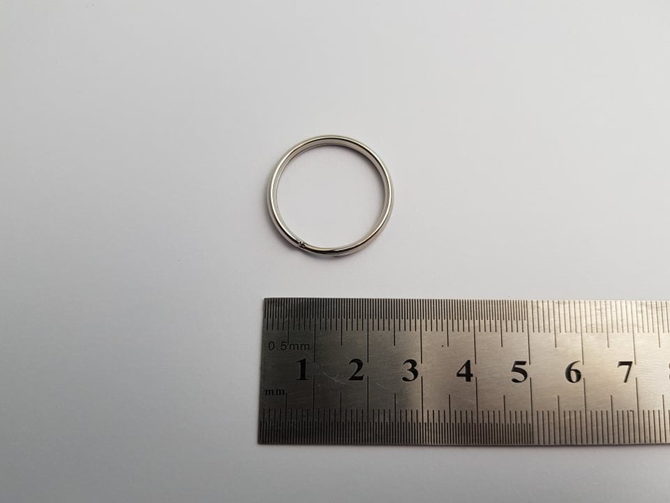 Móc khóa EDC - Ring thép không gỉ 1.5*25mm (High Gloss Split Rings)