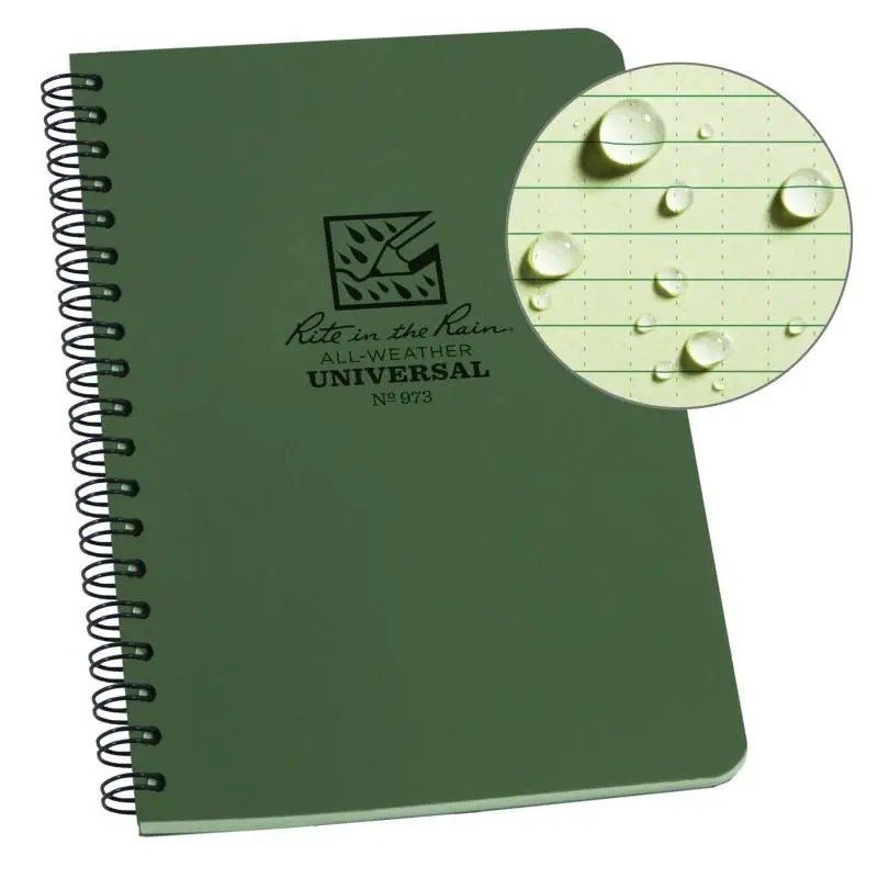 Rite in the Rain All-Weather Side-Spiral Notebook Green