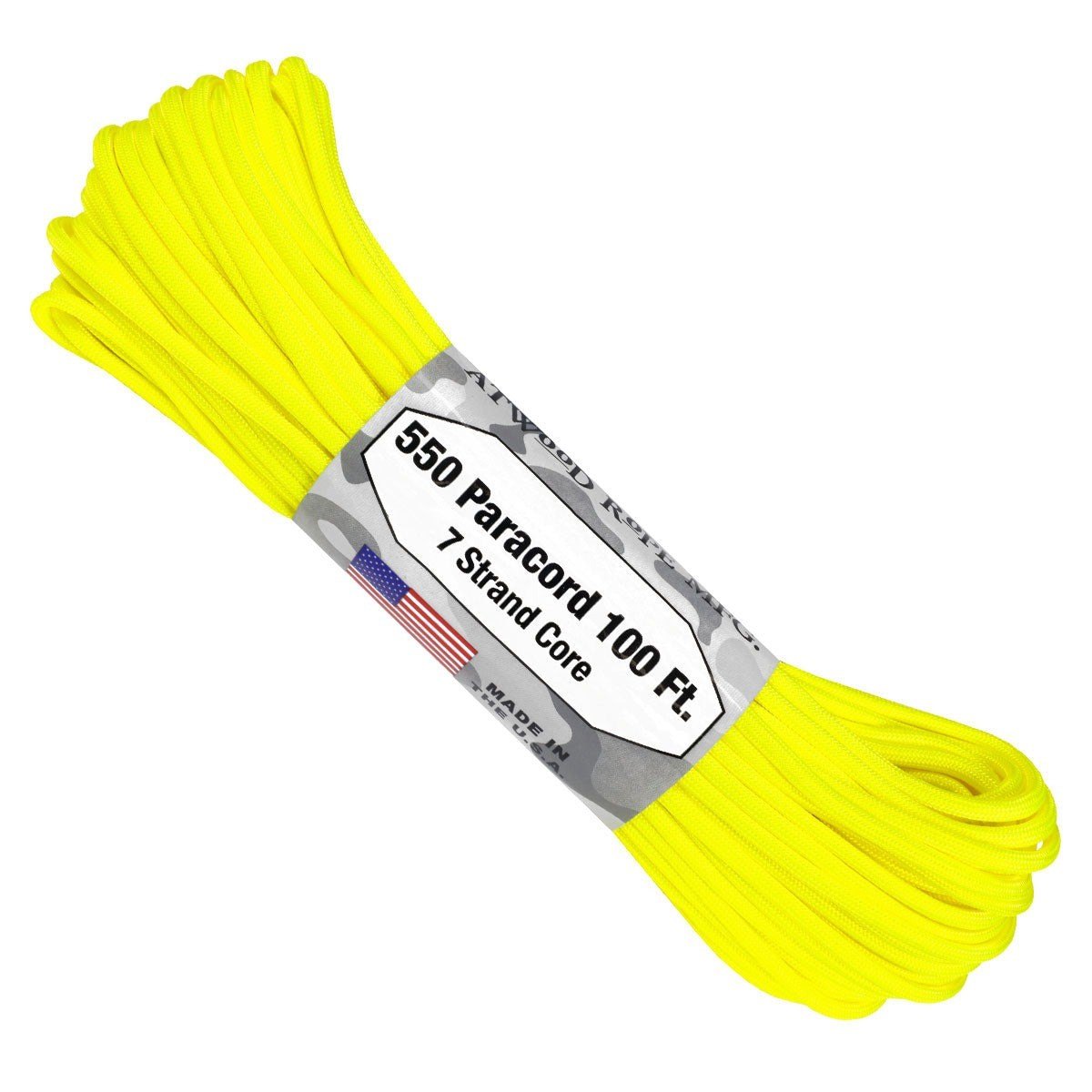 Atwood Rope - Dây Paracord 550lbs cuộn 30m màu Neon Yellow